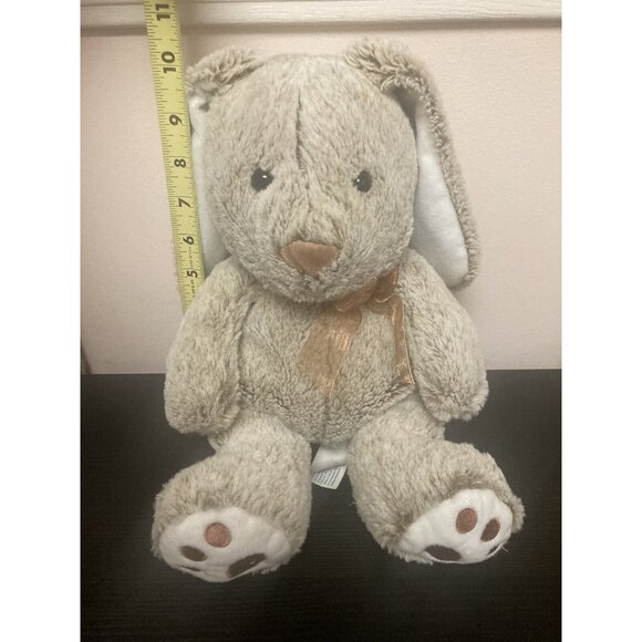 Hugfun Plush Easter Bunny Brown Floppy Ear 13” Stuffed Animal Toy - Picture 9 of 10